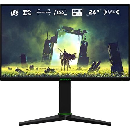 Monster Aryond A24 V1.1 24" 144Hz 1ms Hoparlörlü Full HD IPS Pivot Oyuncu Monitörü  ÜRÜN ÖZELLİKLERİ  Vesa Uyumluluğu Var Boyutlar 539.94 x 486.47 x 206.58 mm Ağırlık 4.1 kg Sync Teknolojisi G-Sync + FreeSync Parlaklık (cd/m) 280 cd Kullanım Amacı Oy