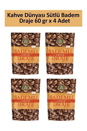 Kahve Dünyası SÜTLÜ BADEM DRAJE 60 GR x 4 Adet