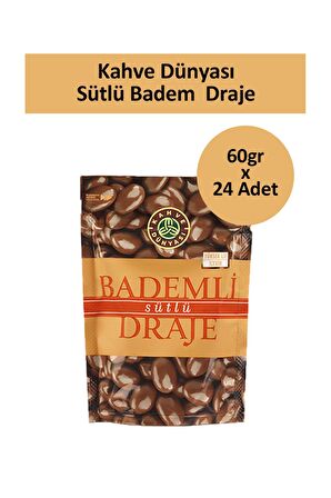 Kahve Dünyası SÜTLÜ BADEM DRAJE 60 GR x 24 Adet
