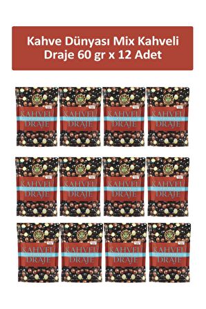 Kahve Dünyası KAHVELİ KARIŞIK DRAJE 60 GR x 12 Adet