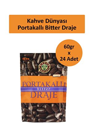 Kahve Dünyası PORTAKALLI BİTTER DRAJE 60 GR x 24 Adet