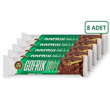 Gofrik Fıstık Parçalı Fıstık Ezmeli Sütlü Çikolata 33 gr (8 ADET)