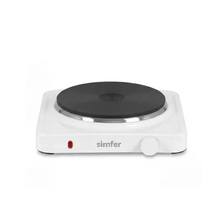 Simfer Hp1500w Beyaz Hot Plate Tek Gözü Elektrikli Ocak (Çift Emniyetli Termostat , 1500W Krom Çember)