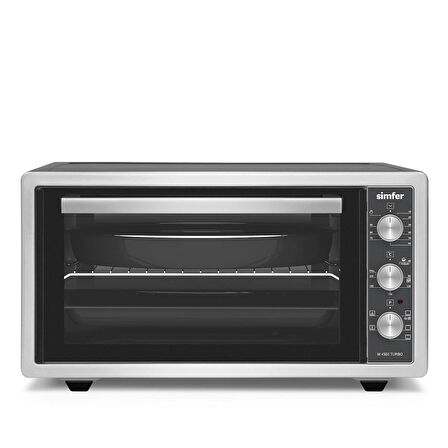 Simfer 4503 İnox Gri 45 LT Turbo Fan Mini/Midi Fırın - 6 Fonksiyon,Yoğurt Yapma, Buz Çözme & İç Aydınlatma