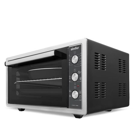 Simfer 4507 İnox Gri 45 LT Turbo Fan Mini/Midi Fırın - 6 Fonksiyon, Pop-Up Düğme, Yoğurt Yapma & Buz Çözme