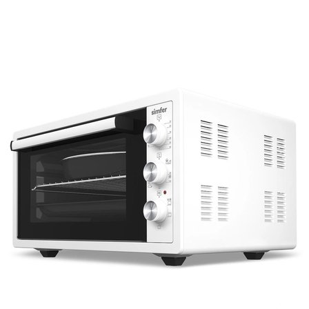 Simfer 4552 Beyaz 45 LT Turbo Fan Mini/Midi Fırın - 6 Fonksiyon,Yoğurt Yapma, Buz Çözme & İç Aydınlatma