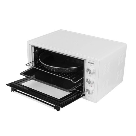 Simfer 4552 Beyaz 45 LT Turbo Fan Mini/Midi Fırın - 6 Fonksiyon,Yoğurt Yapma, Buz Çözme & İç Aydınlatma