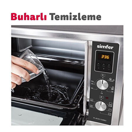 Simfer 4242 Beyaz 42 LT Turbo Fan Mini/Midi Fırın - 6 Fonksiyon,Yoğurt Yapma, Buz Çözme & İç Aydınlatma