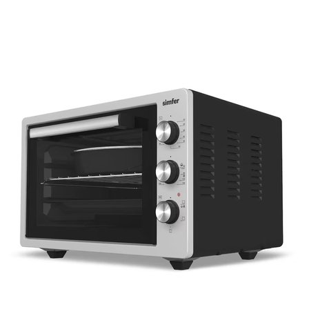 Simfer 4244 İnox Gri 42 LT Turbo Fan Mini/Midi Fırın - 6 Fonksiyon,Yoğurt Yapma, Buz Çözme & İç Aydınlatma