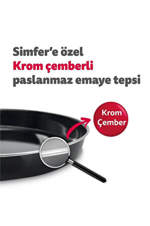 Simfer 4295 Retro Bej 42LT  Turbo Fan Mini/Midi Fırın – 6 Fonksiyon, Yoğurt Yapma & Buz Çözme Özellikli