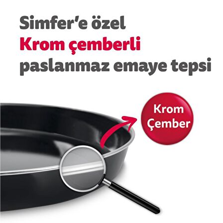 Simfer M3495 34 lt Statik Midi Fırın Fırın