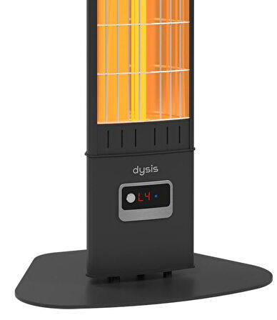 Single X Karbon Serisi IP65 Suya-Toza Dayanıklı 2300 W Siyah Uzaktan Kumandalı Dış Mekan Isıtıcı
