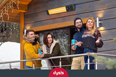 Art Plus Karbon Serisi IP65 Suya-Toza Dayanıklı 2300 W Siyah Uzaktan Kumandalı Dış Mekan Isıtıcı