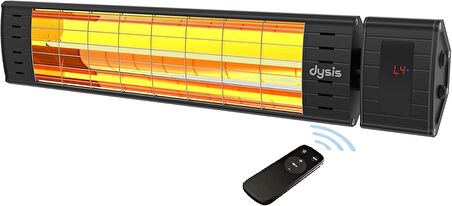 Art Plus Karbon Serisi IP65 Suya-Toza Dayanıklı 2300 W Siyah Uzaktan Kumandalı Dış Mekan Isıtıcı