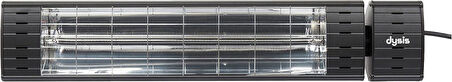 Dysis DH-7452 Art Plus Karbon Serisi IP65 Suya-Toza Dayanıklı 2300 W Siyah Dış Mekan Isıtıcı