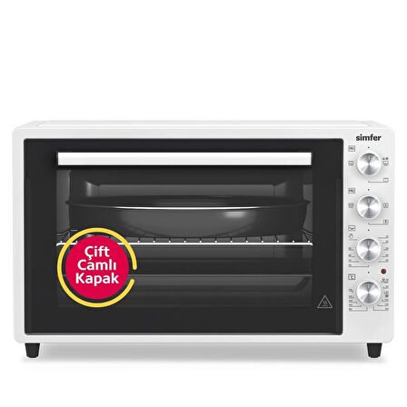 7032 Beyaz 70 LT Turbo Fan Mini/Midi Fırın - 4 Fonksiyon, Yoğurt Yapma & Buz Çözme Özellikli