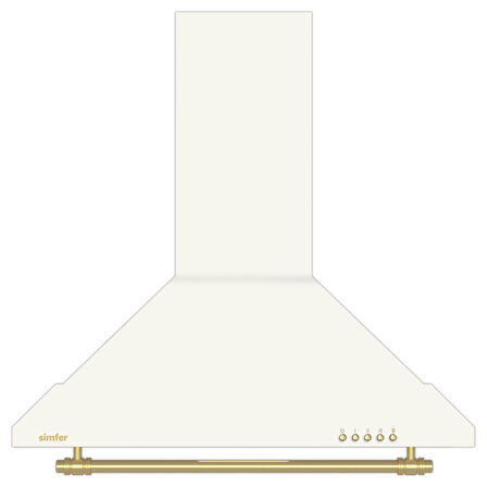 Simfer 8716 60Cm Piramit Retro Bej Davlumbaz (Push Buton,Led