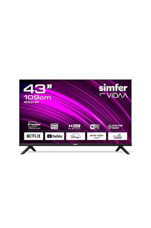Simfer 43SFSV4N 109 Ekran 43 " VIDAA Smart LED FHD Televizyon