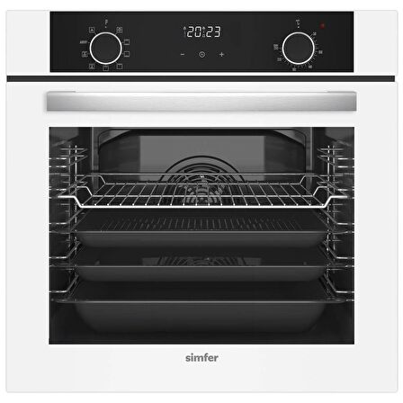 Simfer SB8216 Airfry 10 Programlı Beyaz Cam Ankastre Fırın