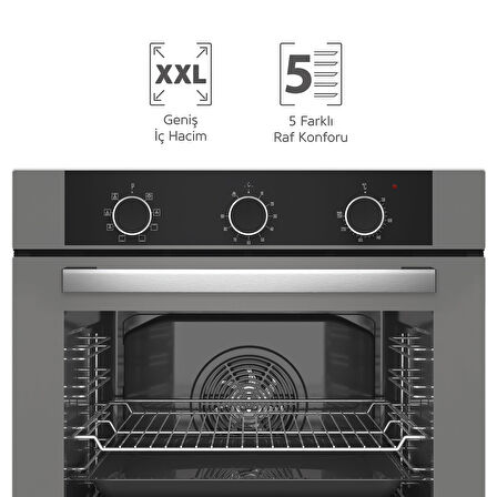 Simfer 8222 Ank. QS Büyük Pop-up 9 Fonk Gri Cam Power Turbo