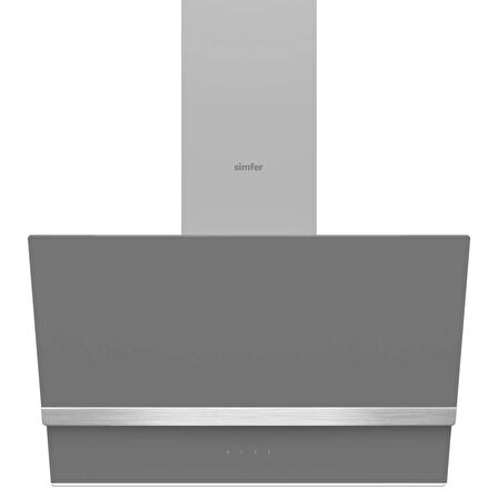 Simfer SD8740 60 Cm Premium Inox Dekorlu Gri Cam Davlumbaz