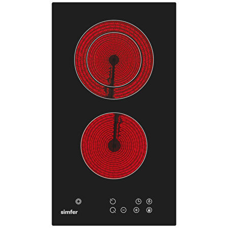 Simfer 3370 2G Elektrikli 30 cm Siyah Cam Ankastre Ocak