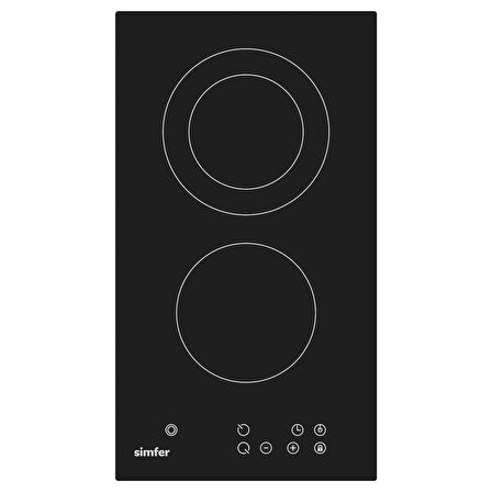 Simfer 3370 2G Elektrikli 30 cm Siyah Cam Ankastre Ocak