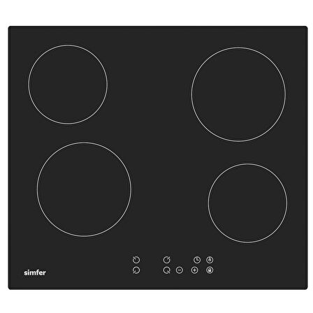 Simfer 3970 4e 60 cm Elektrikli Siyah Cam Ankastre