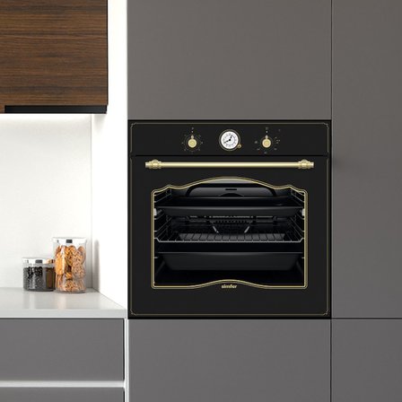 Simfer 8257 Siyah 8 Fonksiyon Ankastre Multi Turbo Fırın