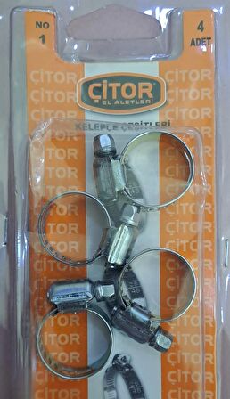 ÇİTOR HORTUM KELEPÇESİ 4 LÜ CTR-045 13-19mm