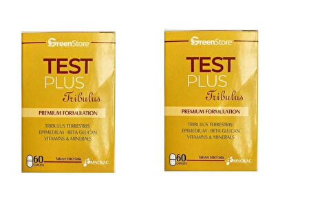 Green Store Test Plus Tribulus Takviye Edici Gıda 60 Kapsül 2 ADET