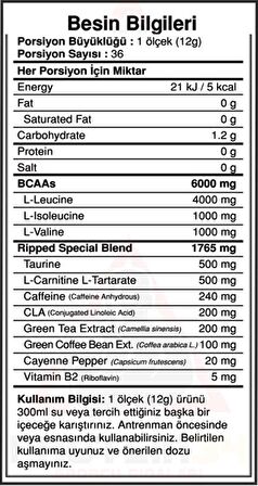 Bigjoy Sports Bcaapro Ripped 432 Gr 36 Servis Ananas Bcaa Powder