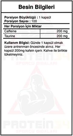 Caffeine Plus 100 Kapsül 