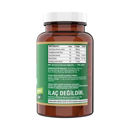 Ncs Saw Palmetto 1000 Mg Pumpkin Biotin Zinc Complex 120 Tablet