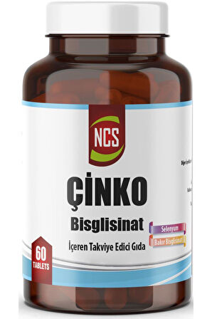Ncs Çinko Zinc Bisglisinat 60 Tablet Selenyum Bakır Bisglisinat Glisinat