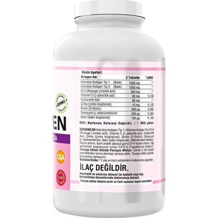 NCS Tip 1-3 Balık Kolajen CLA Biotin 300 Tablet