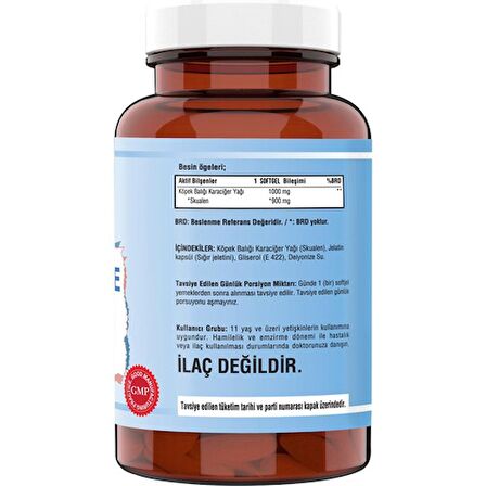 Ncs Squalene Köpek Balığı Karaciğer Yağı 1000 Mg 90 Tablet