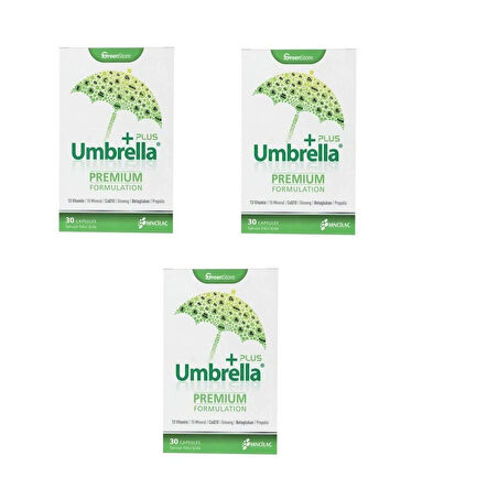 Umbrella Plus Multivitamin 30 Kapsül 3 ADET