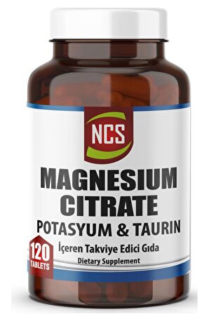 Ncs Magnezyum Sitrat 120 Tablet 4 Lü Form (Potasyum Taurin) & Vitamin B6 - Magnesium Citrate