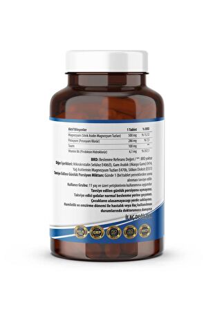 Ncs Magnezyum Sitrat 120 Tablet 4 Lü Form (Potasyum Taurin) & Vitamin B6 - Magnesium Citrate