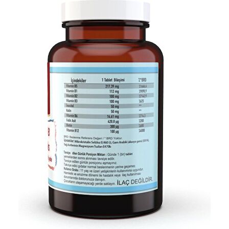 Ncs Vitamin B Complex B Vitaminleri 120 Tablet