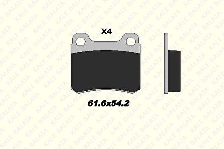 Mercedes Fren Balatası Arka 190 W201 88>93 W202 94>00 C124 87>93 W124 93>95 C124 93>97 - Kale B 20687 155 04 Msh