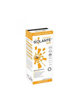 Solante Gold 50+ Faktör Nemlendirici Tüm Cilt Tipleri İçin Renksiz Yüz Güneş Koruyucu Krem 150 ml