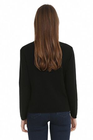 Kristal Taş Hotfix Detaylı İtalyan Yün Bluz