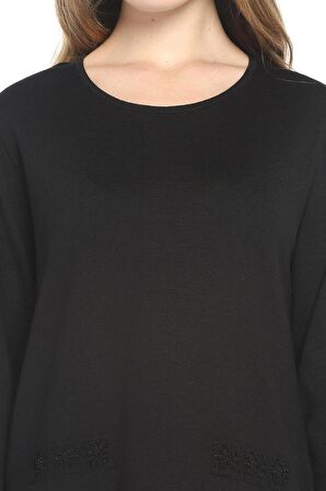 Cep Detaylı Triko Kazak