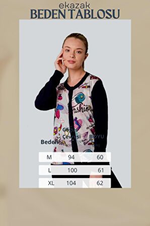 Kristal Fashion Baskılı Luxury Triko Örme Hırka