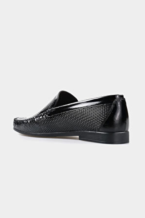 Erkek LOAFER Klasik Ayakkabı-2598-Siyah Rugan | 42