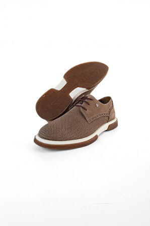 Erkek Perforeli Casual Ayakkabı - Vizon | 43