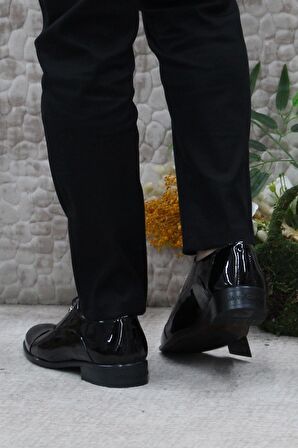 Pierre Cardin 70PC20 Siyah Rugan Damat Ayakkabısı Takım Ayakkabısı Erkek Klasik Ayakkabı