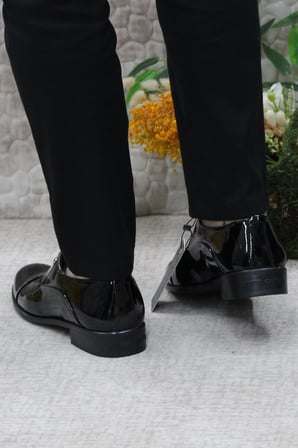 Pierre Cardin 7018 Siyah Rugan Damat Ayakkabısı Takım Ayakkabısı Erkek Klasik Ayakkabı